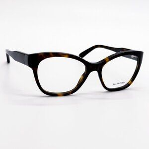 NEW BALENCIAGA EYEGLASSES BB0213O 002 ROUND HAVANA WOMEN EYEWEAR BALENCIAGA